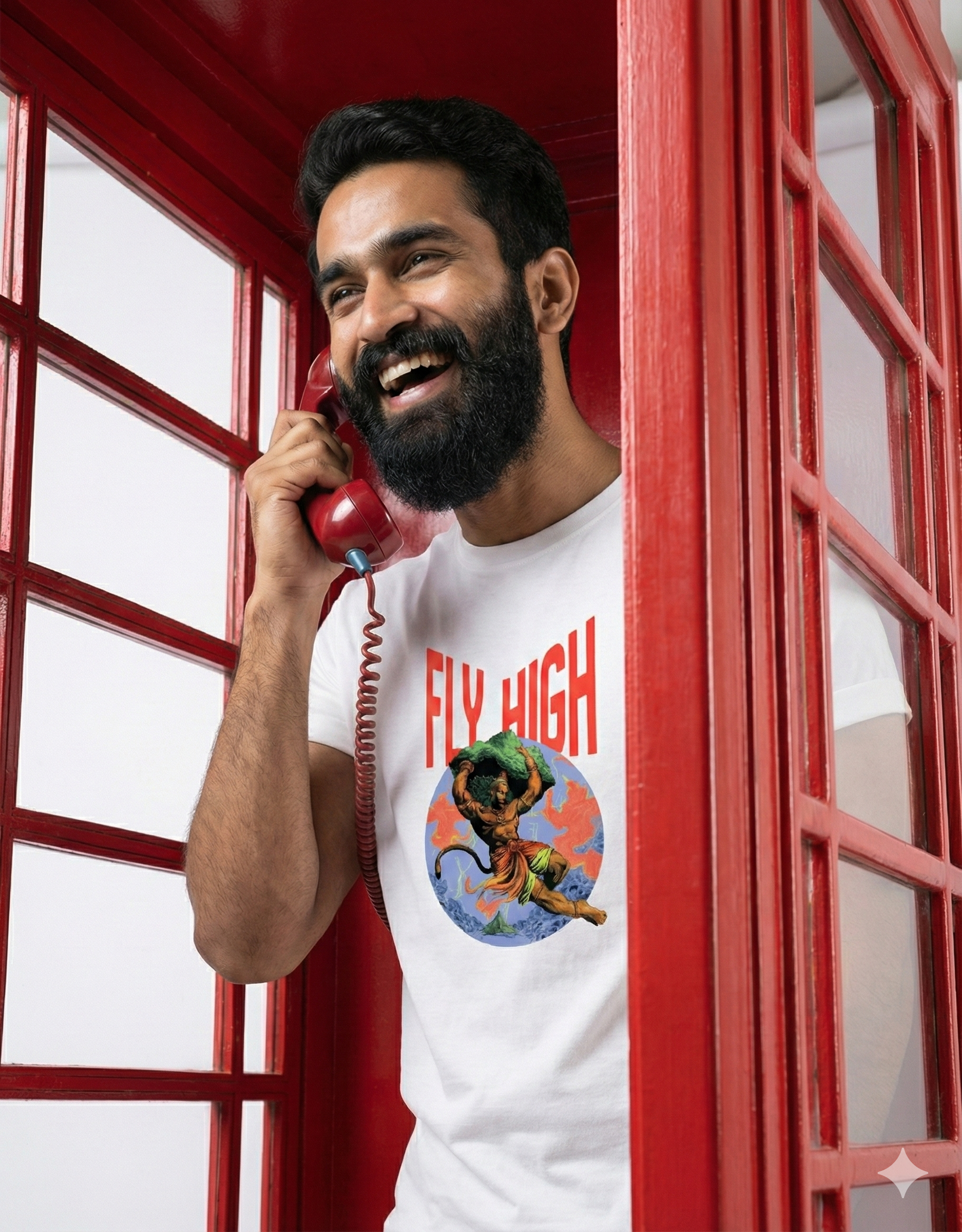 Hanuman Sanjeevani Mountain T-Shirt | Move Mountains Motivational Tee | Hindu God Flying Warrior Shirt | Unstoppable Graphic Streetwear| Unisex Supima T-Shirt