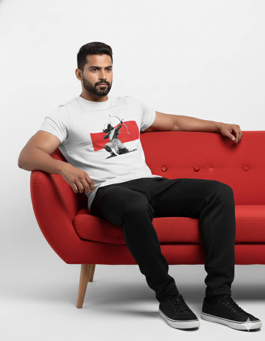 Arjuna Aim T-Shirt | Warrior Archer Workout Tee | Focus Training Shirt | Hindu God Fitness Apparel|Unisex Supima T-Shirt